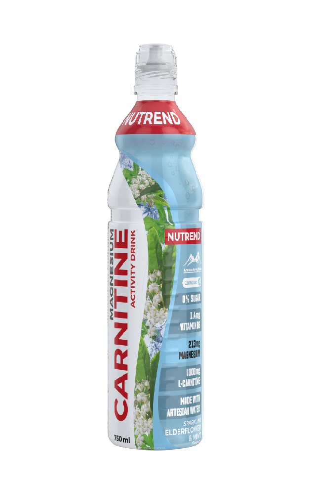 Nutrend Carnitine Magnesium Activity Drink sycený bezinka + máta 750 ml Nutrend