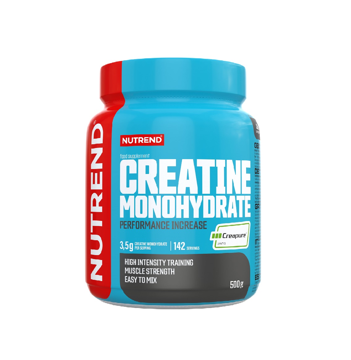 Nutrend Creatine Monohydrate Creapure bez příchuti 500 g Nutrend