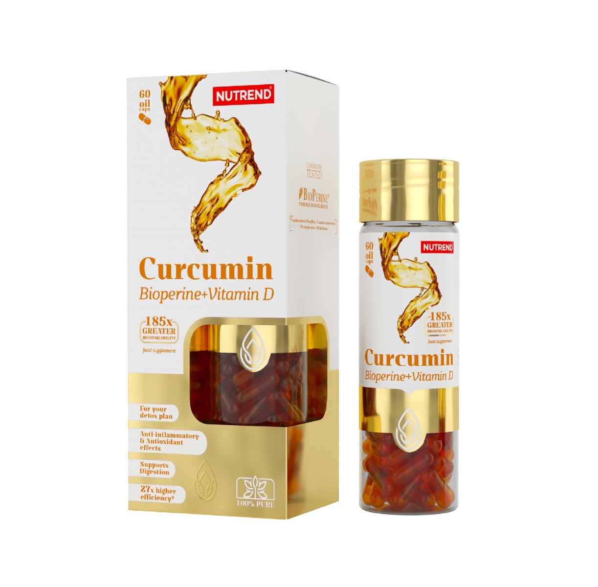 Nutrend Curcumin + Bioperine + Vitamin D 60 kapslí Nutrend