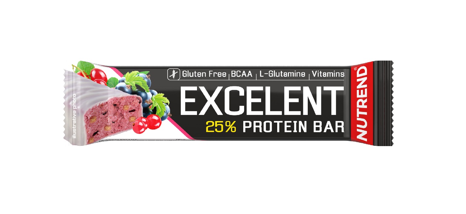 Nutrend Excelent Protein Bar černý rybíz s brusinkami v jogurtové polevě 85 g Nutrend