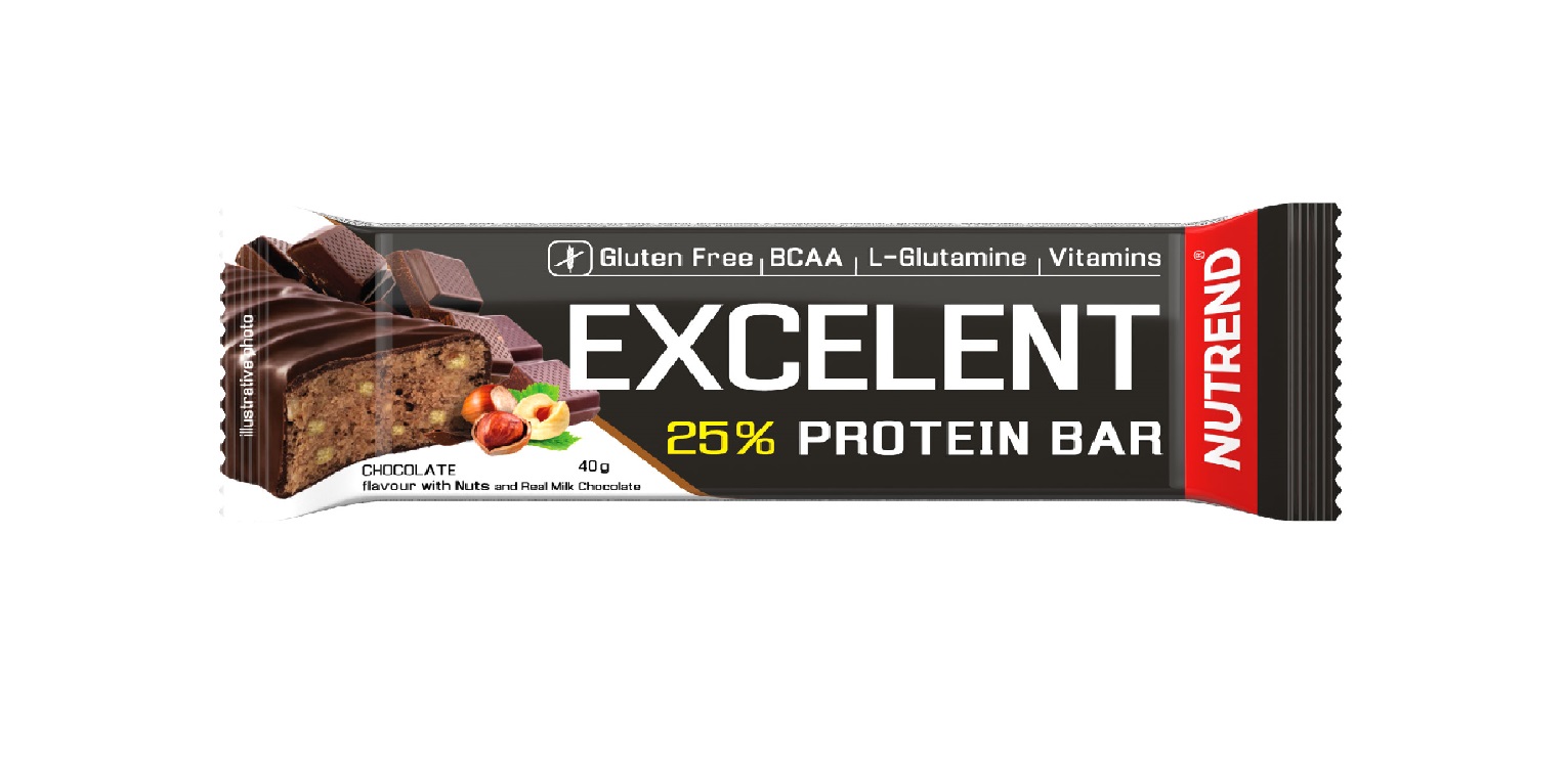 Nutrend Excelent Protein Bar čokoláda s oříšky v mléčné čokoládě 40 g Nutrend