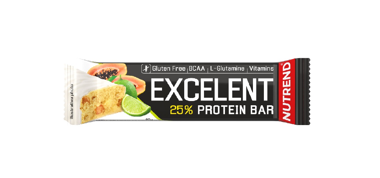 Nutrend Excelent Protein Bar limetka s papájou v jogurtové polevě 85 g Nutrend