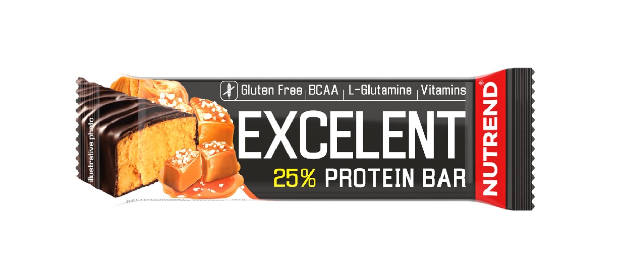 Nutrend Excelent Protein Bar slaný karamel v mléčné čokoládě 85 g Nutrend