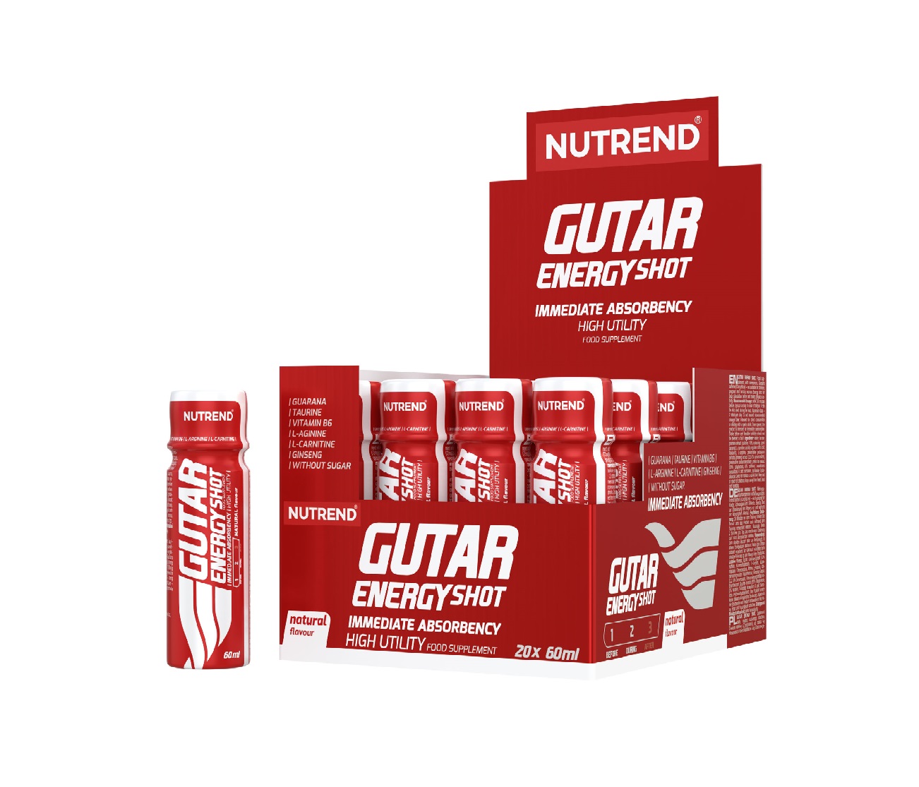 Nutrend Gutar Energy Shot natural 20x60 ml Nutrend