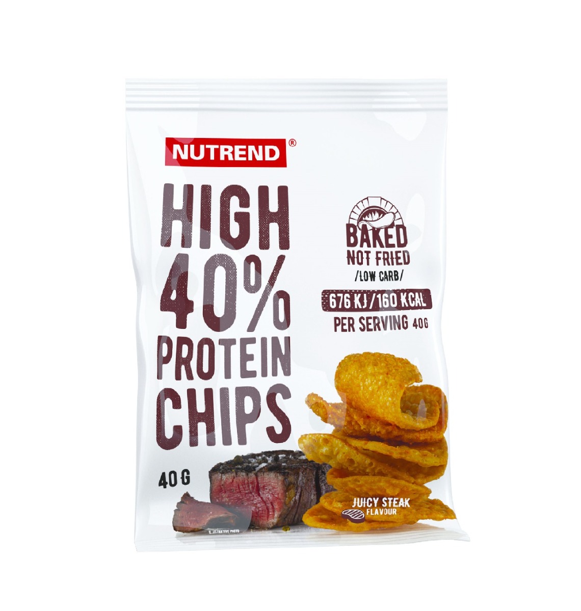 Nutrend High Protein Chips juicy steak 6x40 g Nutrend