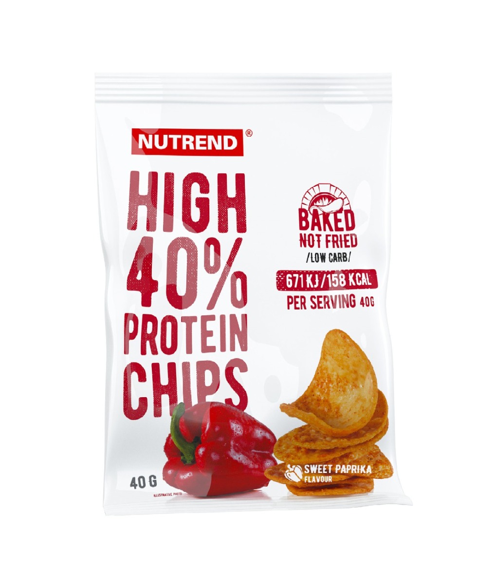 Nutrend High Protein Chips paprika 6x40 g Nutrend