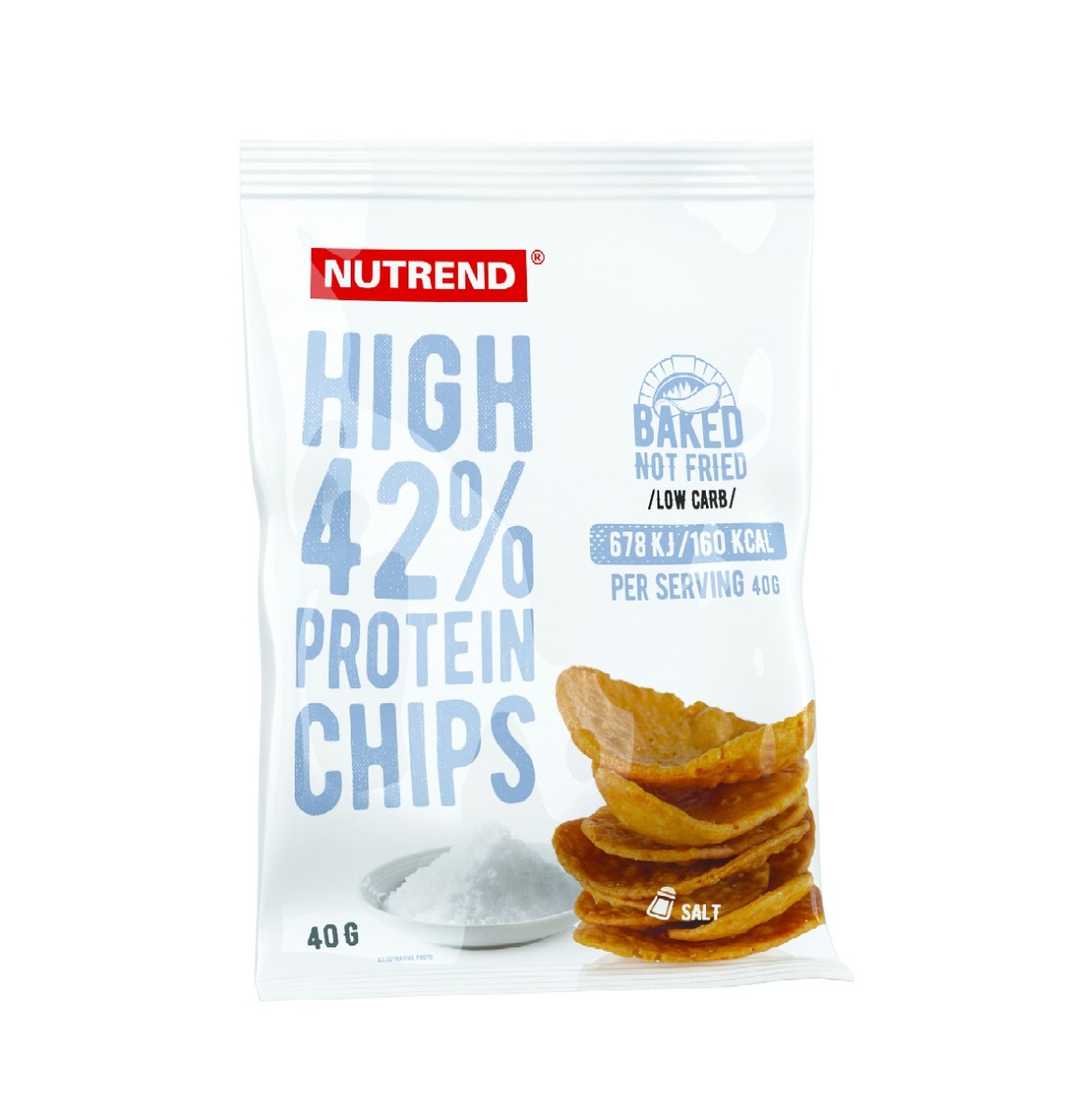 Nutrend High Protein Chips sůl 6x40 g Nutrend