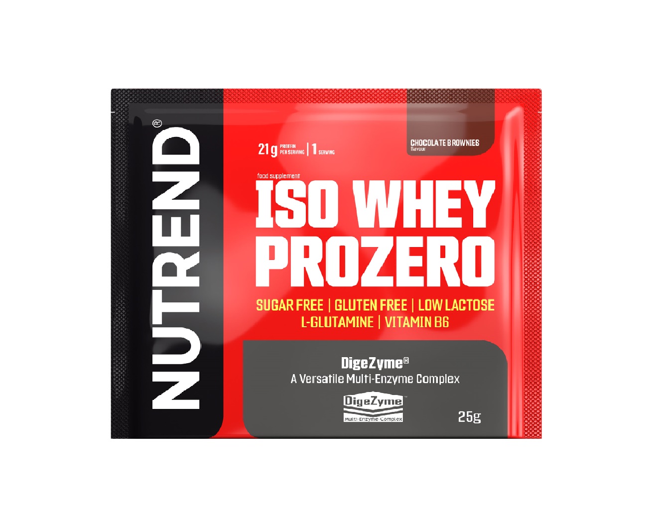 Nutrend Iso Whey Prozero čokoládové brownies 25 g Nutrend