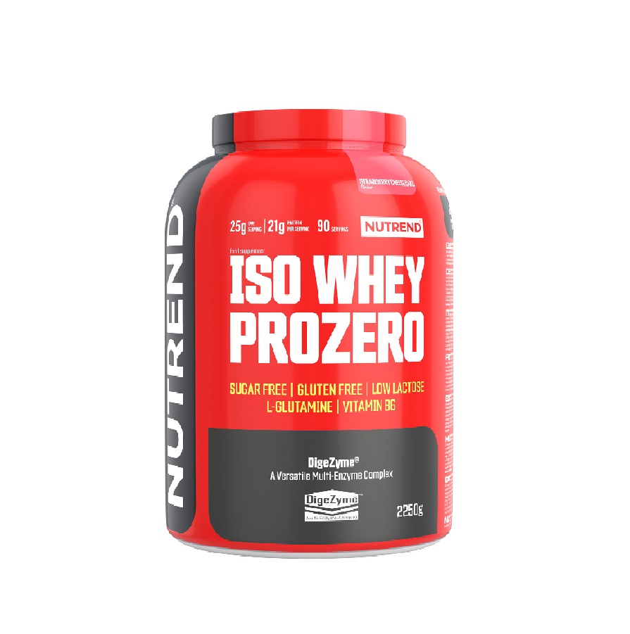 Nutrend Iso Whey Prozero jahodový cheesecake 2250 g Nutrend