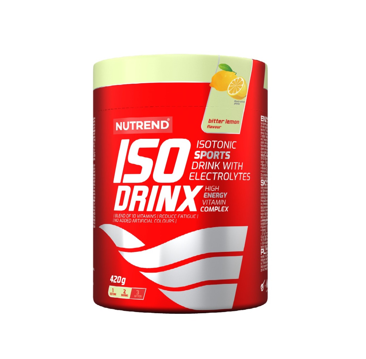 Nutrend Isodrinx bitter lemon 420 g + lahev Nutrend