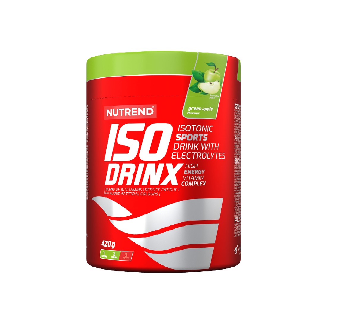 Nutrend Isodrinx zelené jablko 420 g + lahev Nutrend