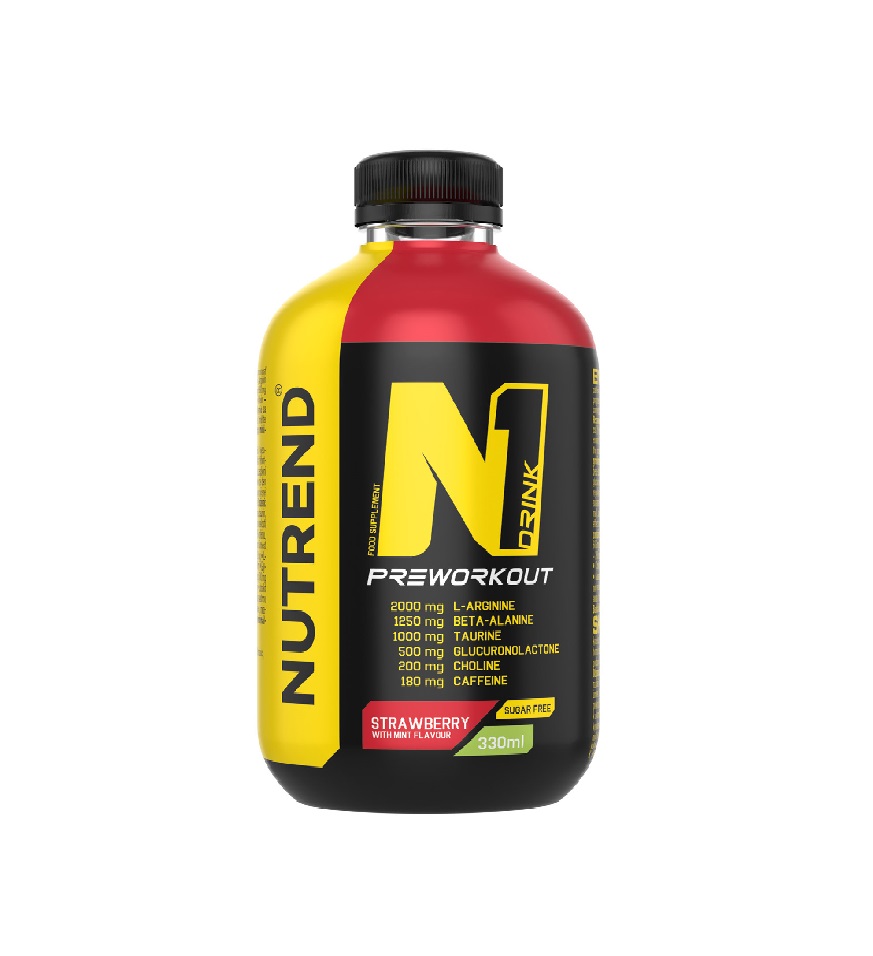 Nutrend N1 Drink jahoda + máta 330 ml Nutrend