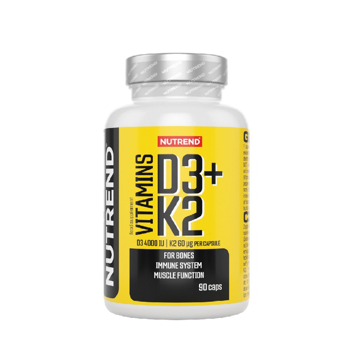 Nutrend Vitamins D3 + K2 bez příchuti 90 kapslí Nutrend