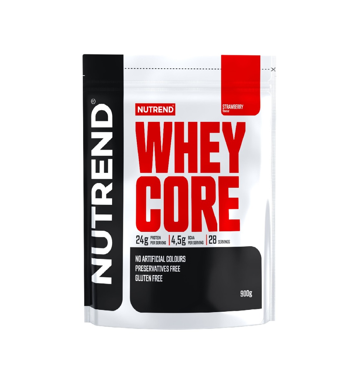 Nutrend Whey Core jahoda 900 g Nutrend