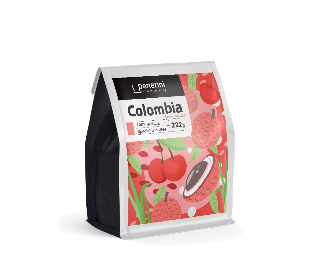 Penerini Colombia Sebastián Ramiréz Lychee 100% arabika zrnková káva 222 g Penerini