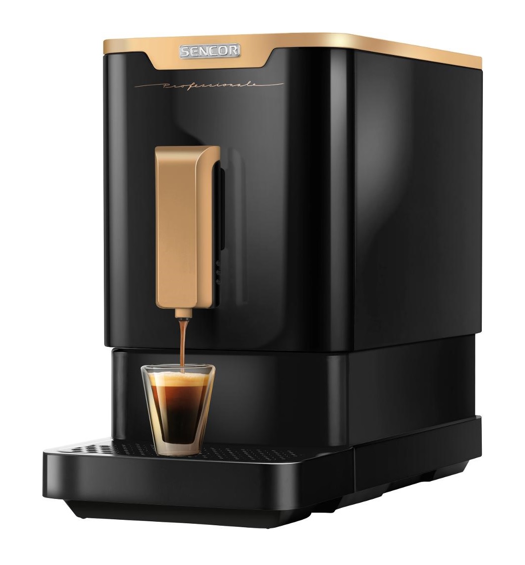 SENCOR SES 7220BK Espresso automatický kávovar černý/zlatý SENCOR