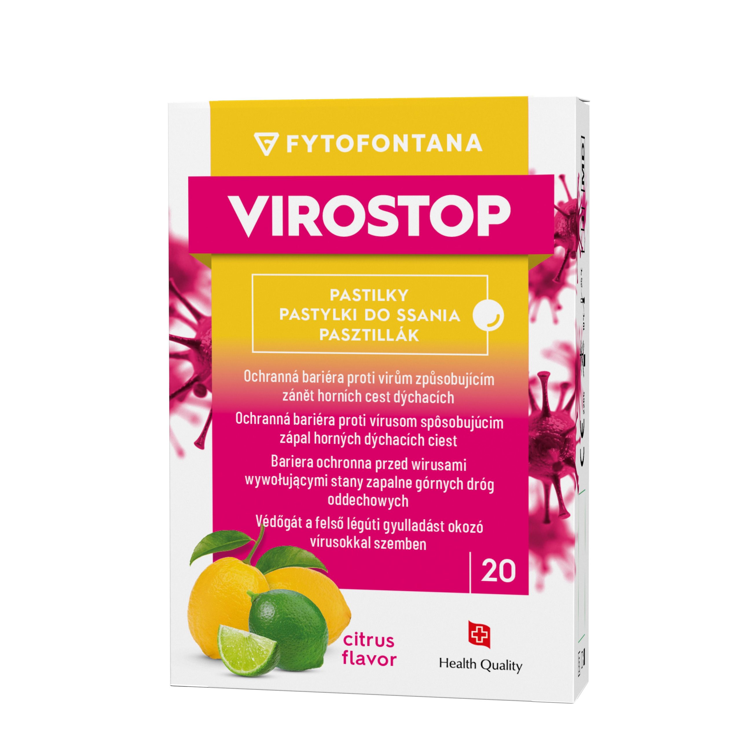 Virostop Pastilky citrus 20 ks Virostop