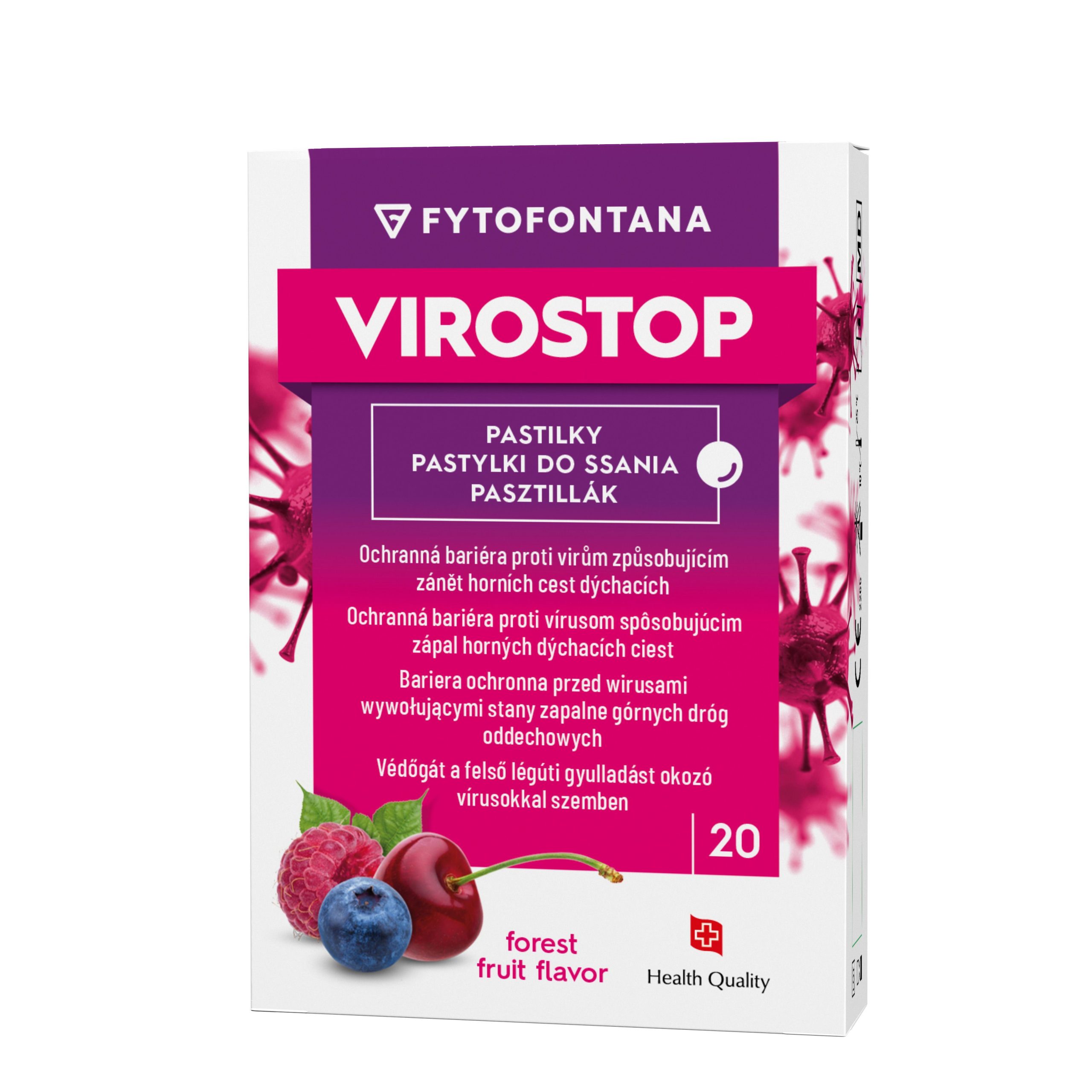 Virostop Pastilky lesní ovoce 20 ks Virostop