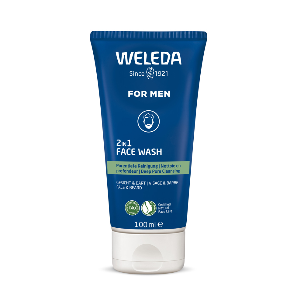 Weleda For Men Čisticí gel na obličej a vousy 2v1 100 ml Weleda