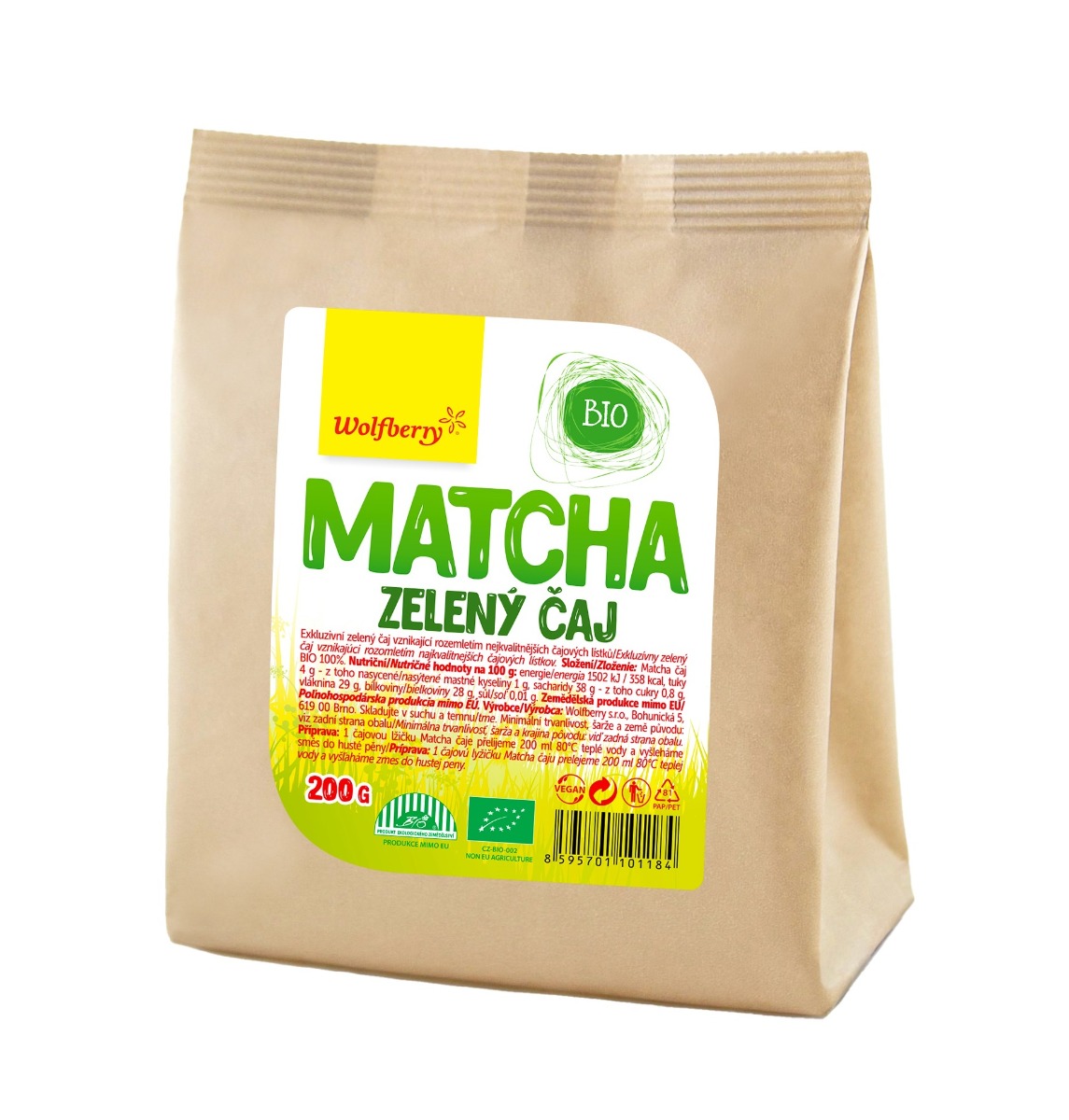 Wolfberry BIO Matcha čaj 200 g Wolfberry