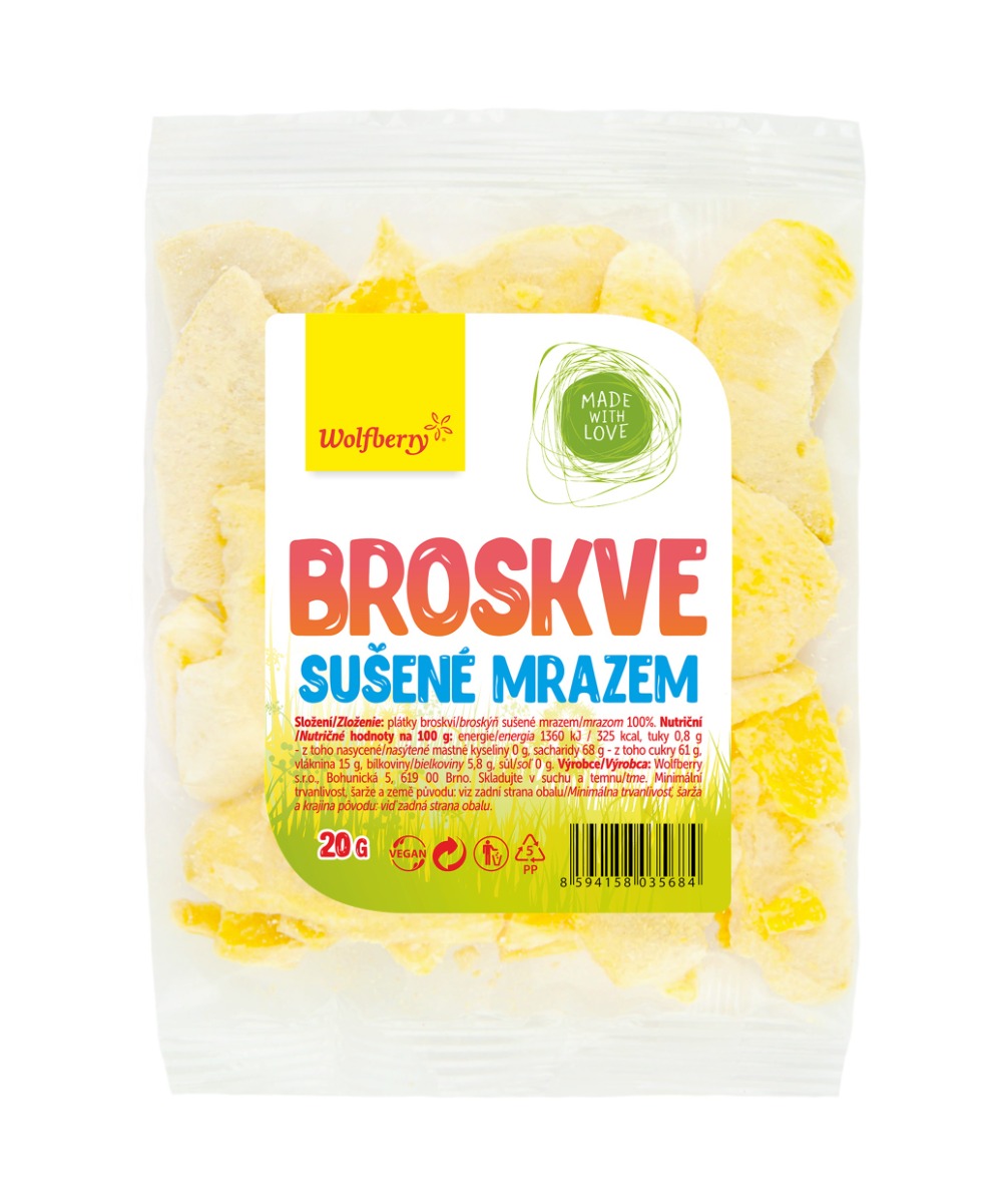 Wolfberry Broskve lyofilizované 20 g Wolfberry