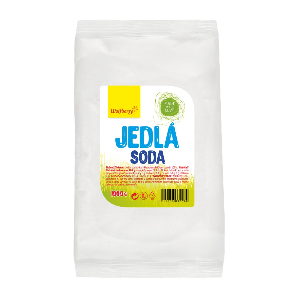 Wolfberry Jedlá soda 1000 g Wolfberry