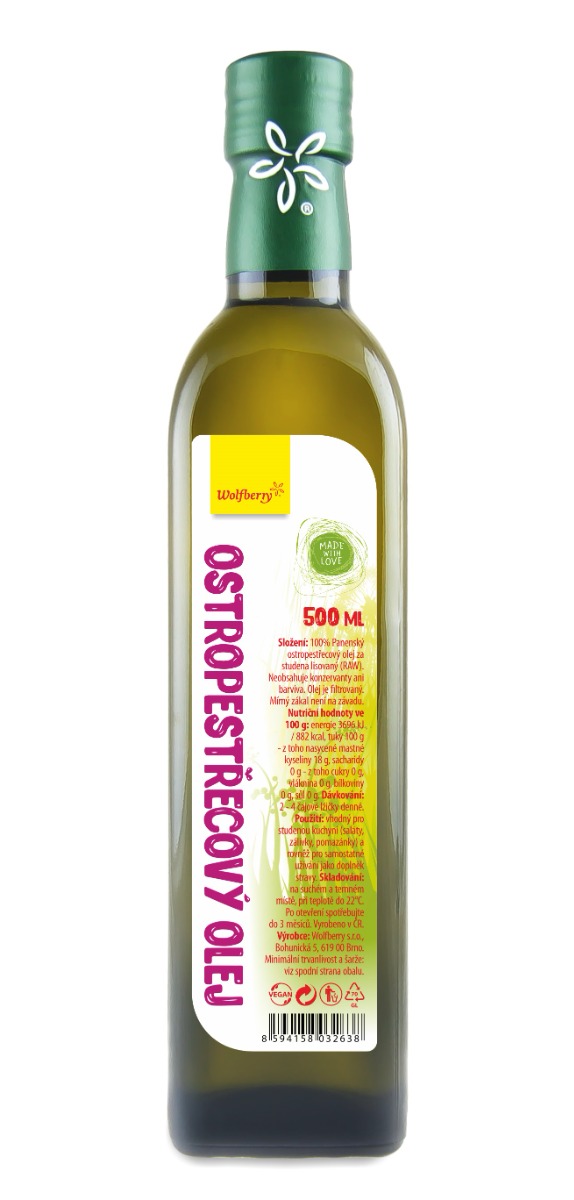 Wolfberry Ostropestřecový olej 500 ml Wolfberry