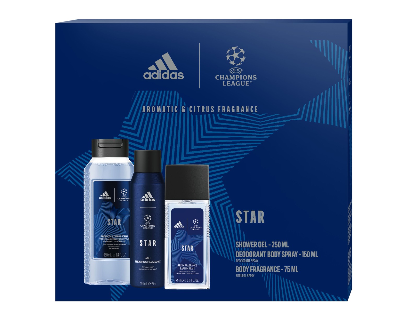 Adidas UEFA 10 vánoční kazeta 3 ks Adidas