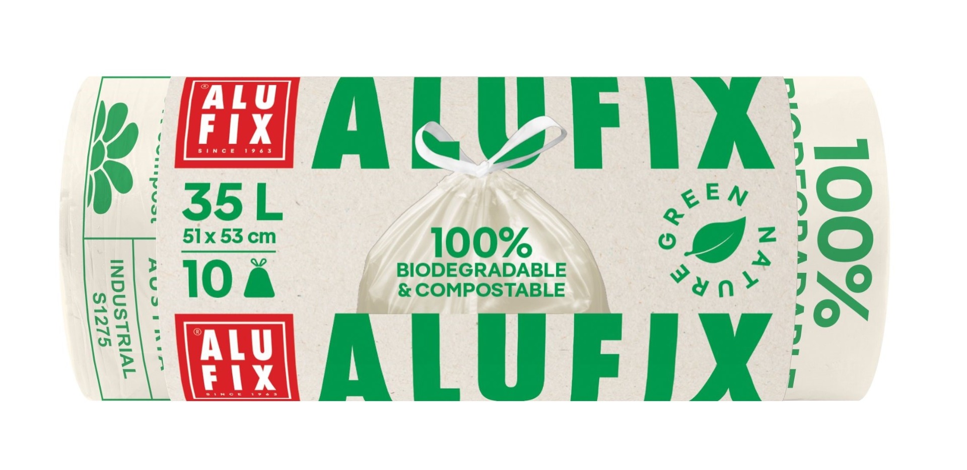 Alufix Green Nature BIO Kompostovatelné pytle na odpadky 35 l 10 ks Alufix