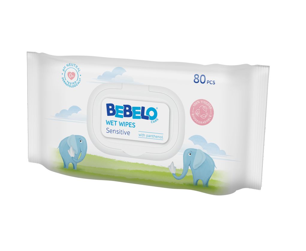 BEBELO Wet Wipes vlhčené ubrousky 80 ks BEBELO