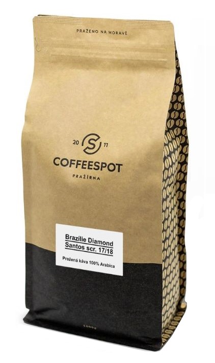 Coffeespot Brazílie Diamond Santos zrnková káva 1000 g Coffeespot