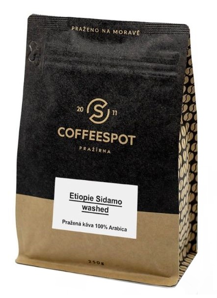 Coffeespot Etiopie Sidamo Washed zrnková káva 250 g Coffeespot