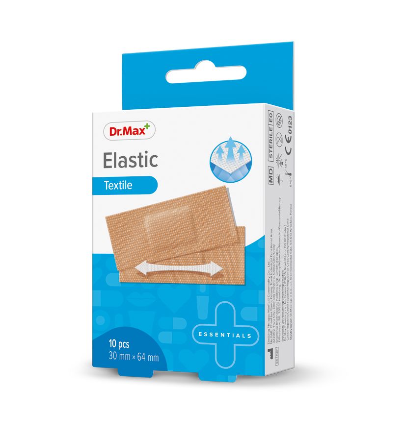 Dr. Max Elastic Textile 30 mm x 64 mm náplast 10 ks Dr. Max