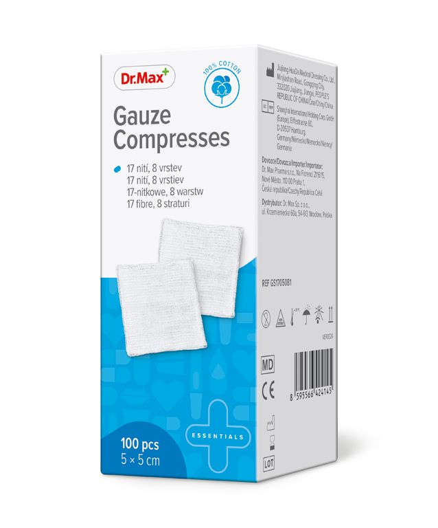 Dr. Max Gauze Compresses 5x5 cm 100 ks Dr. Max