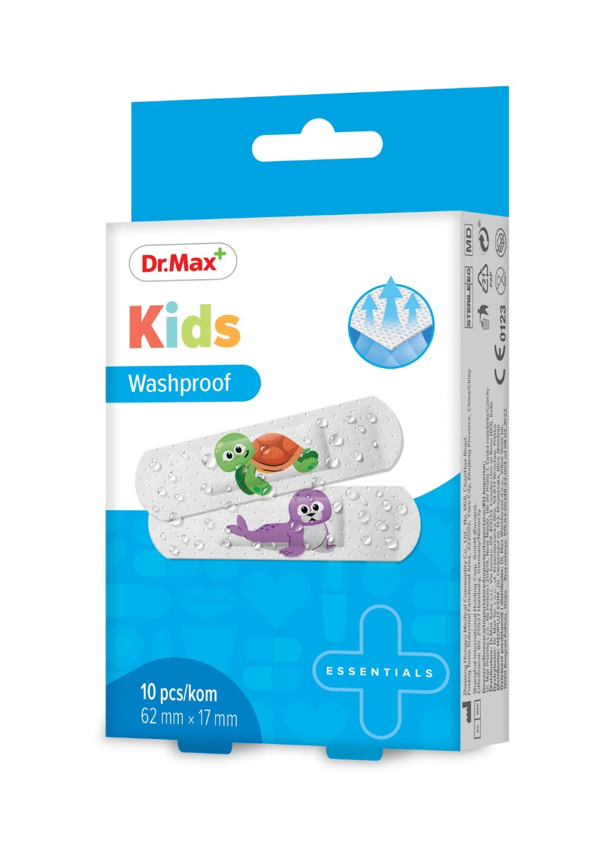 Dr. Max Kids Washproof 62 mm x 17 mm náplast 10 ks Dr. Max