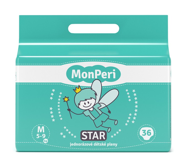 MonPeri Star M 5-9 kg dětské pleny 36 ks MonPeri