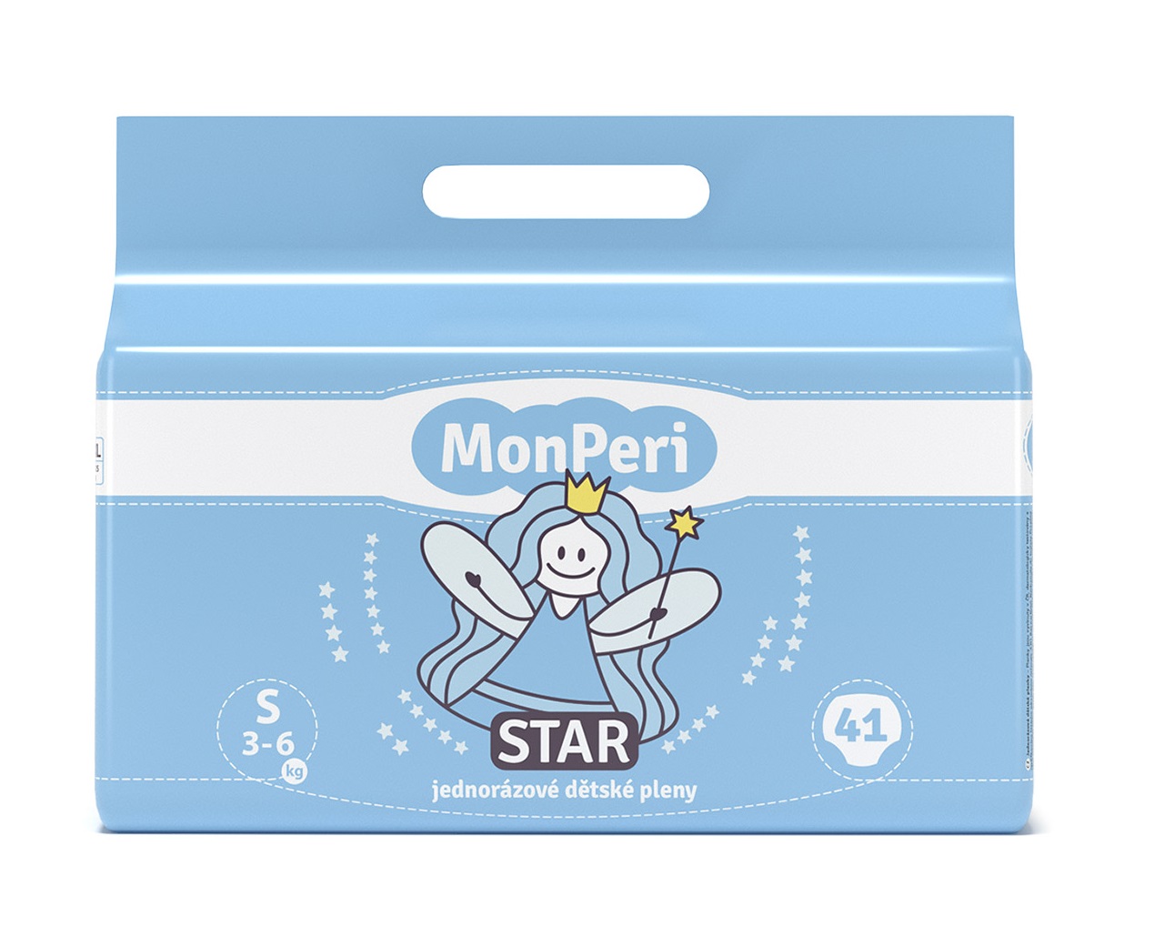 MonPeri Star S 3-6 kg dětské pleny 41 ks MonPeri