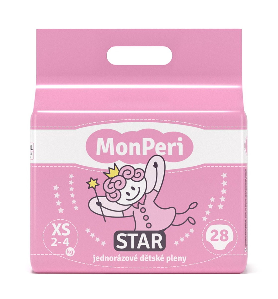 MonPeri Star XS 2-4 kg dětské pleny 28 ks MonPeri