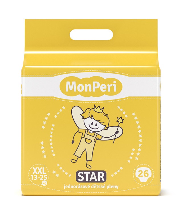 MonPeri Star XXL 13-25 kg dětské pleny 26 ks MonPeri