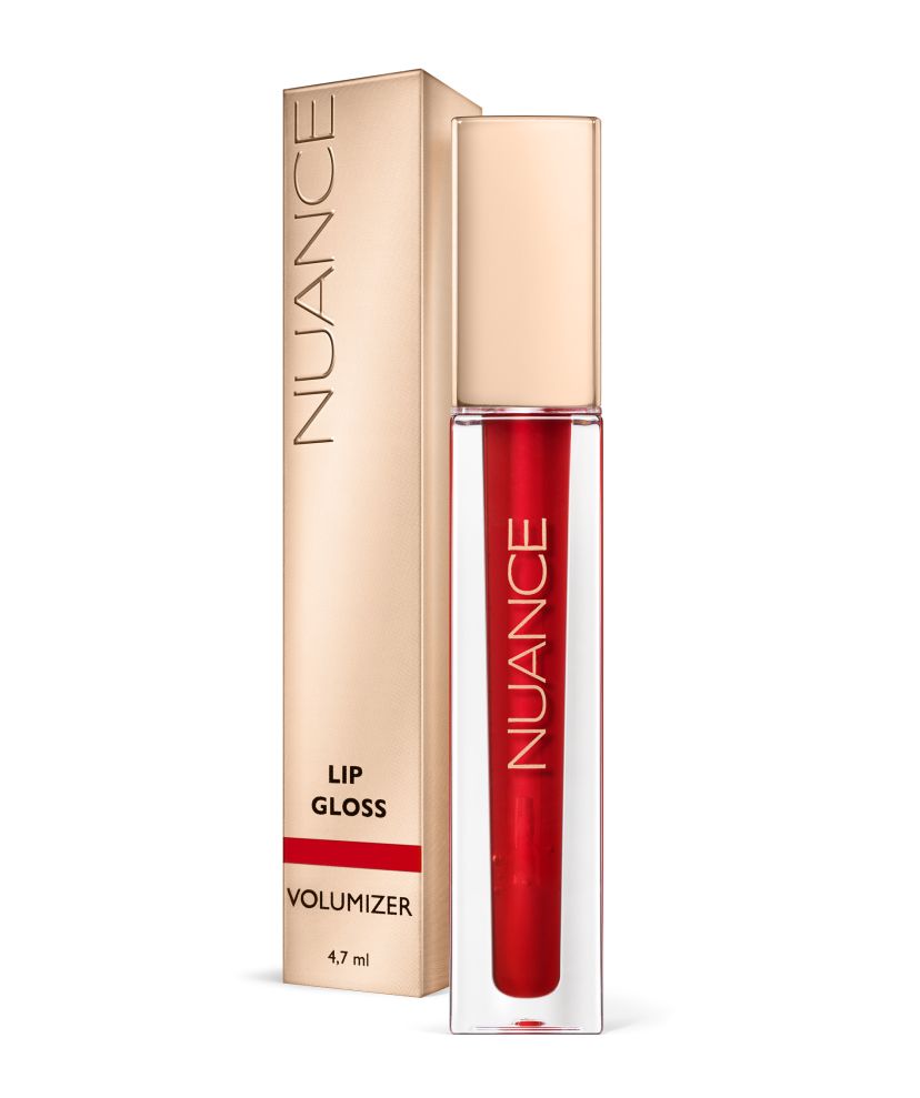 Nuance Lip Gloss Volumizer 04 Confident Red lesk na rty 4