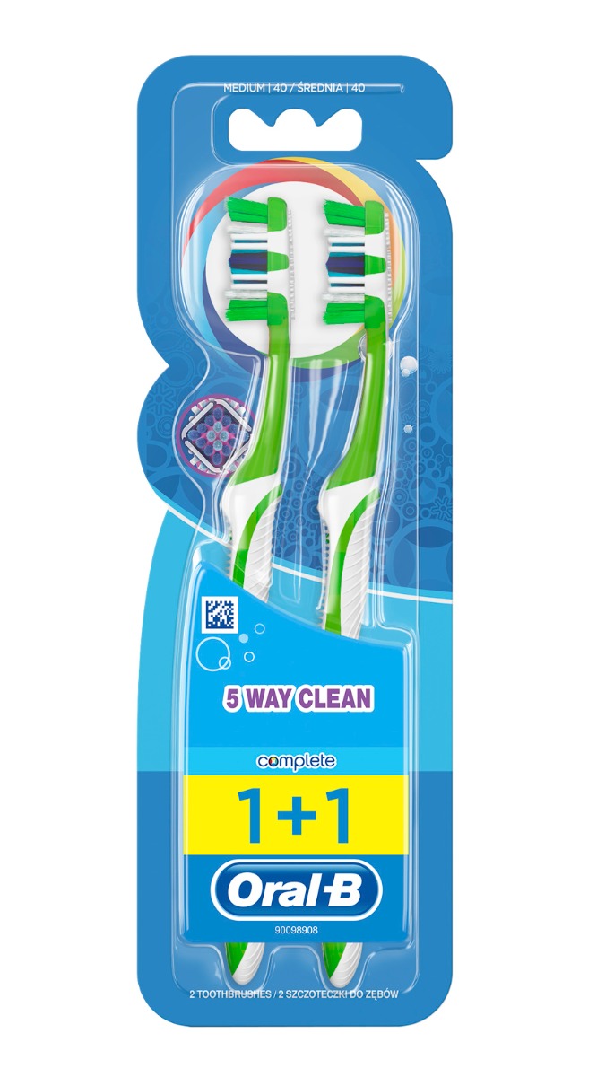 Oral-B Complete 5 Way Clean zubní kartáček 2 ks Oral-B