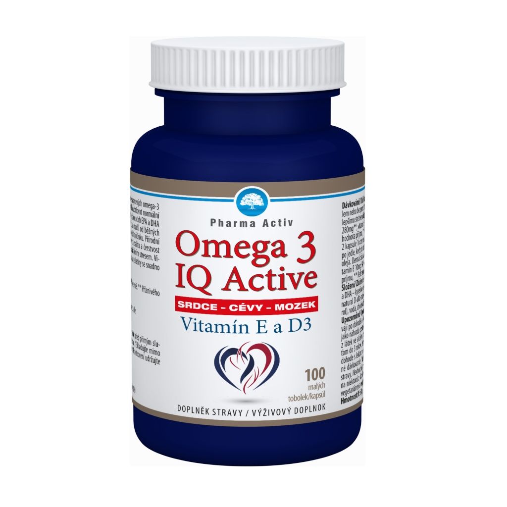 Pharma Activ Omega 3 IQ Activ Vitamín E a D3 100 tobolek Pharma Activ