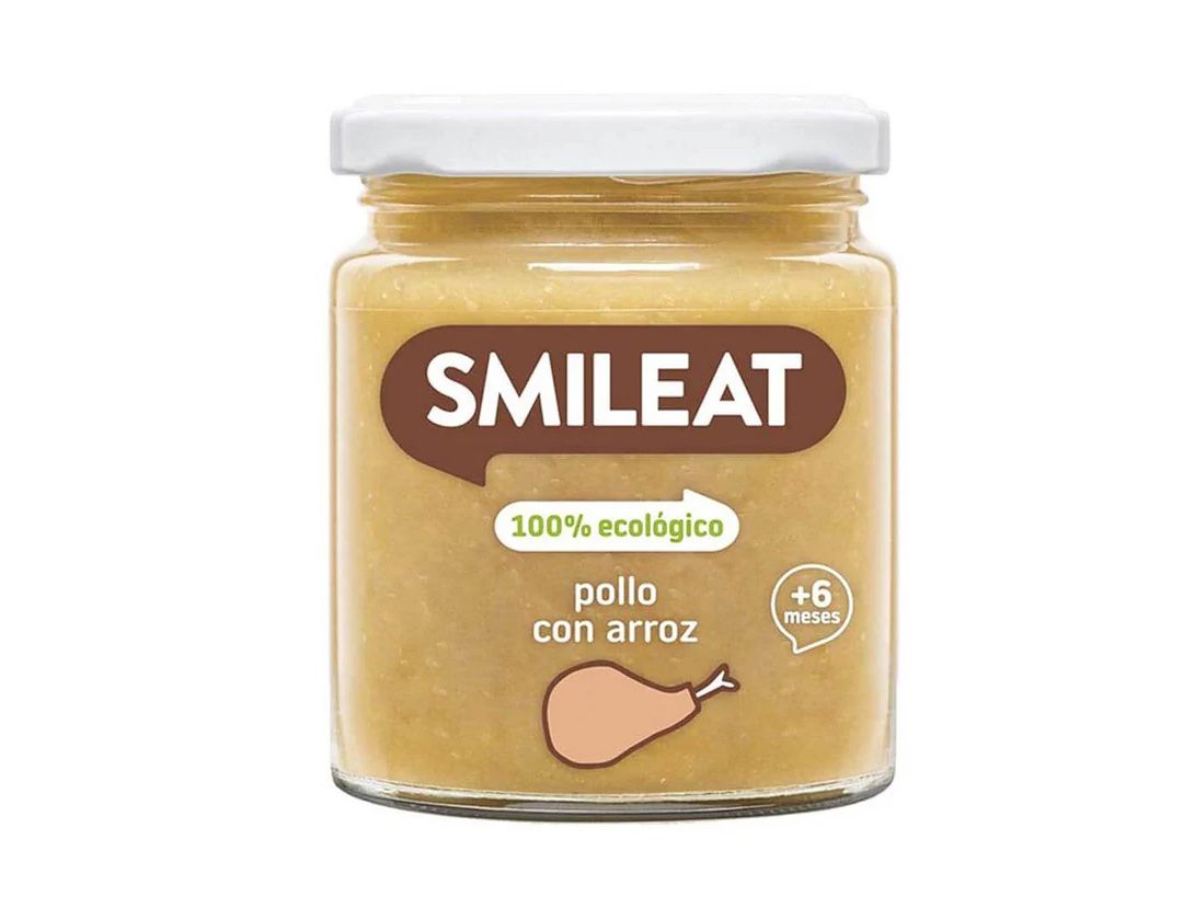 Smileat BIO příkrm kuře s rýží a zeleninou s extra panenským olivovým olejem 6M+ 230 g Smileat