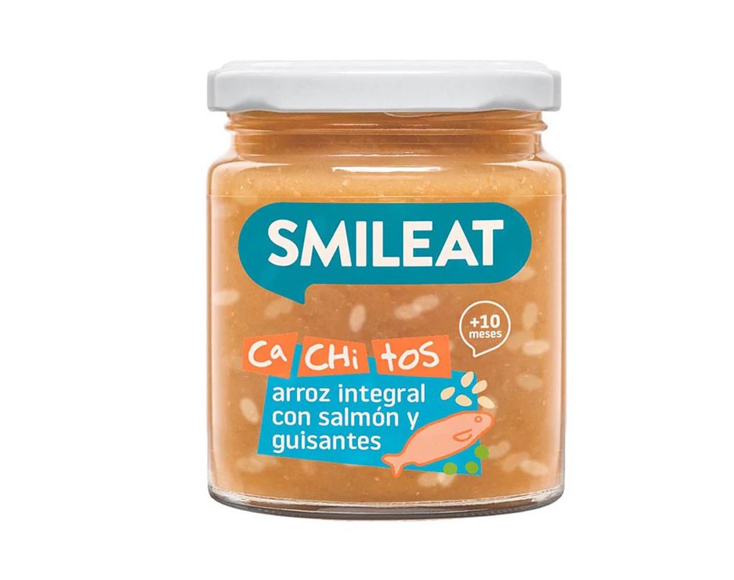 Smileat BIO příkrm losos s hnědou rýží a zeleninou 10M+ 230 g Smileat