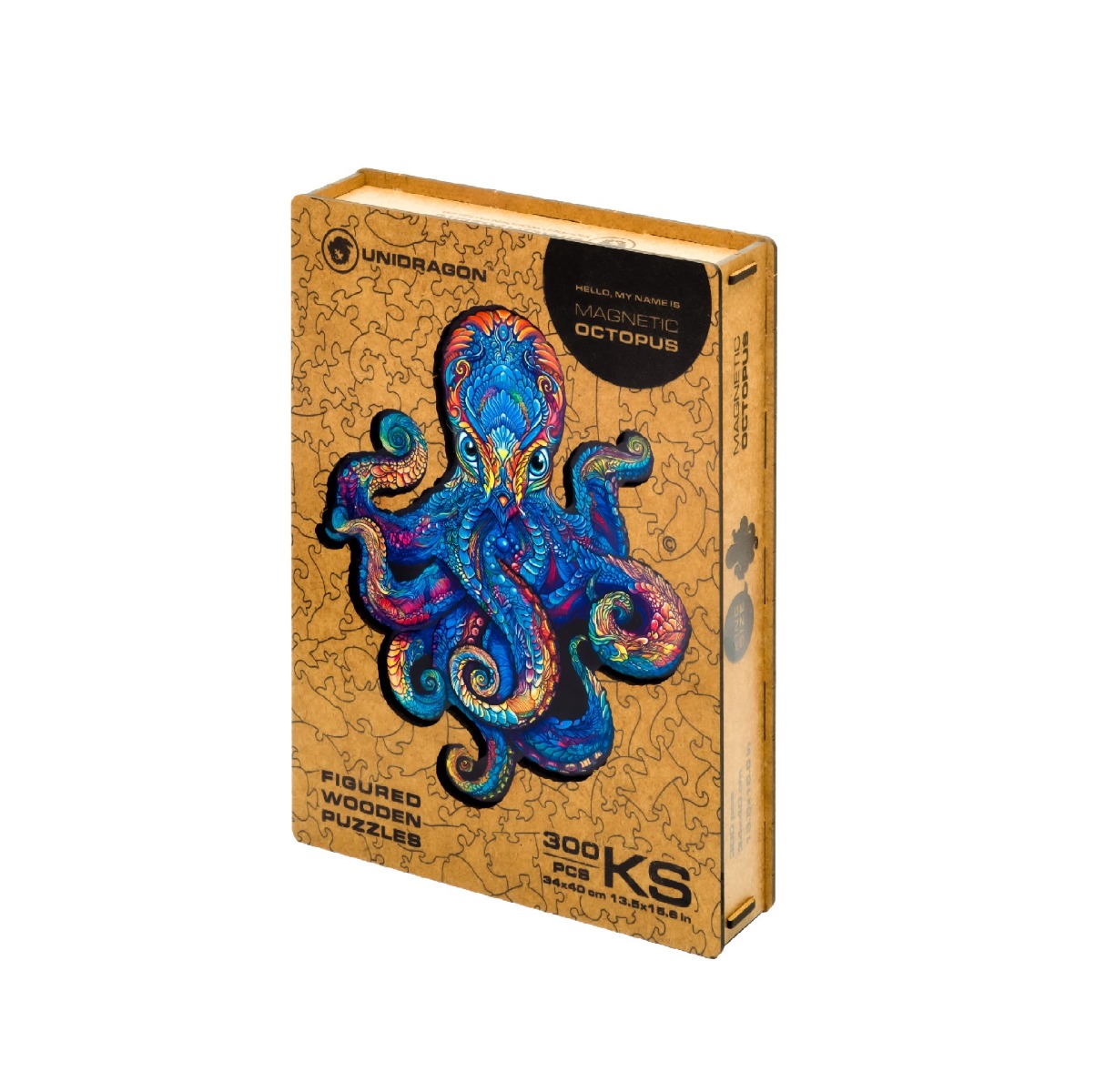 Unidragon Dřevěné puzzle Magnetic Octopus 300 ks Unidragon