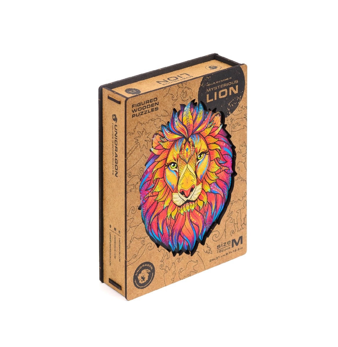 Unidragon Dřevěné puzzle Mysterious Lion 192 ks Unidragon