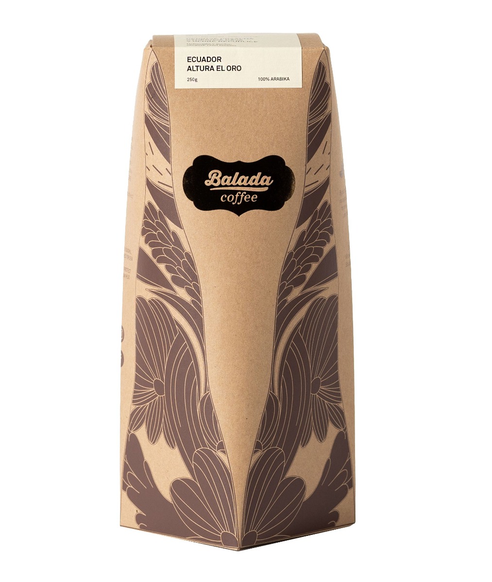 Balada Coffee Ecuador 100% Arabica zrnková káva 250 g Balada Coffee