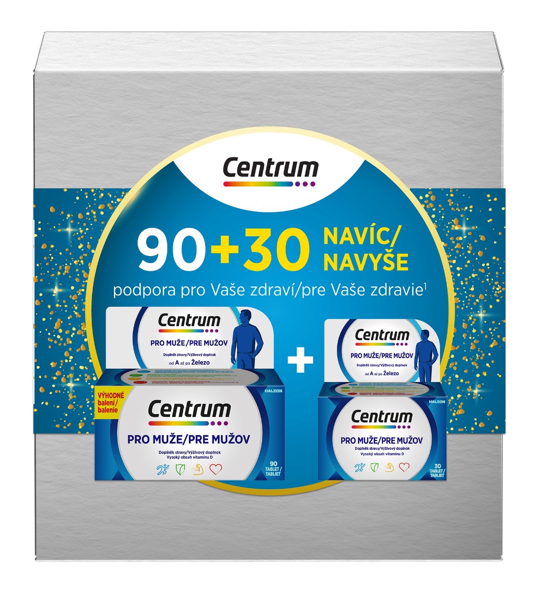 Centrum multivitamín pro muže dárkové balení 90+30 tablet Centrum