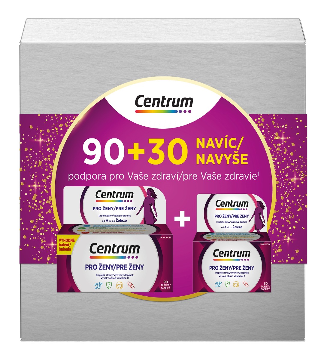 Centrum multivitamín pro ženy dárkové balení 90+30 tablet Centrum