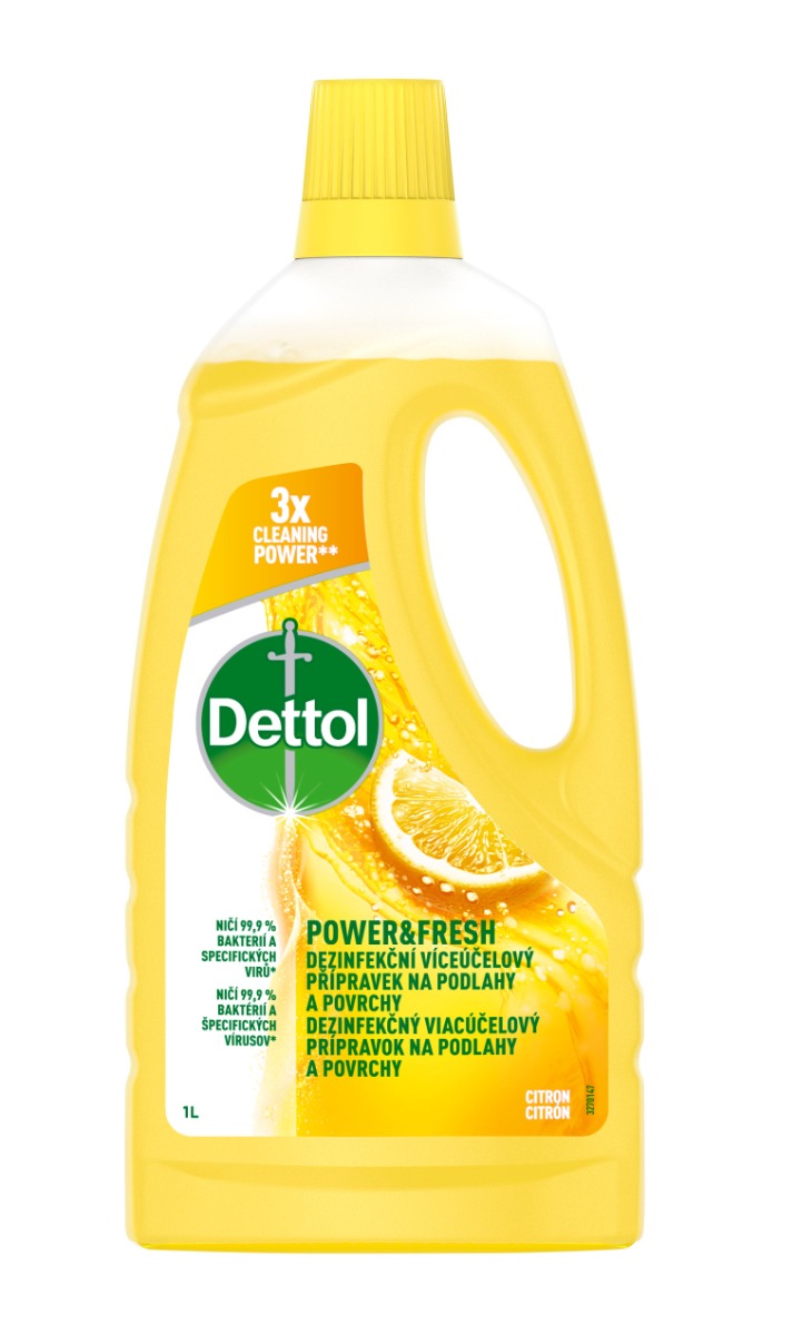 Dettol Power&Fresh Dezinfekční víceúčelový přípravek Citron 1 l Dettol